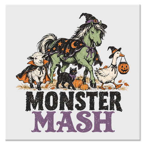 Monster Mash Halloween Farm Animals - DTF Ready To Press