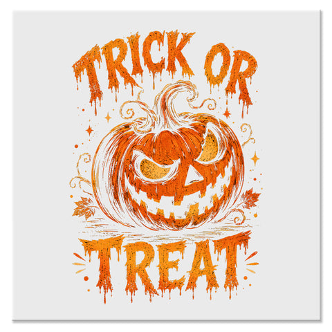 Trick or Treat Jack O Lantern Halloween Design - DTF Ready To Press