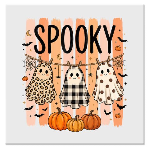 Spooky Cute Ghosts Halloween Design - DTF Ready To Press