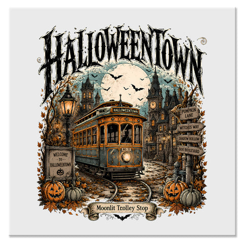 Halloweentown Haunted Keyhole Halloween Design - DTF Ready To Press