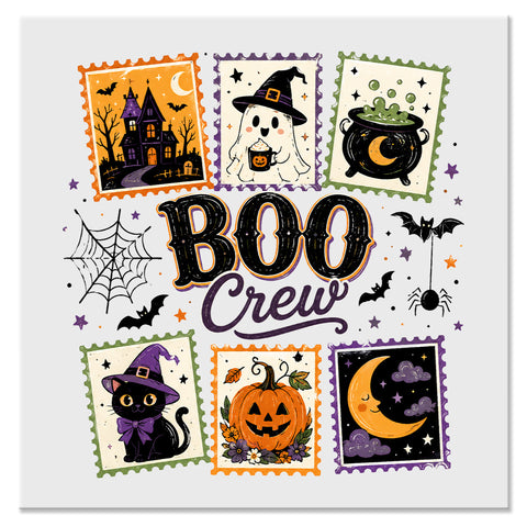 Boo Crew Halloween Design - DTF Ready To Press