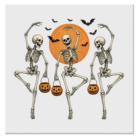Dancing Skeletons Halloween Design - DTF Ready To Press