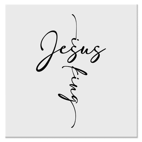 Jesus King Minimal Christian Faith Design - DTF Ready To Press Transfer