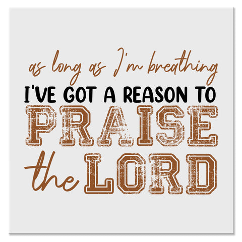I've Got a Reason to Praise the Lord Christian Design - DTF Ready To Press Transfer