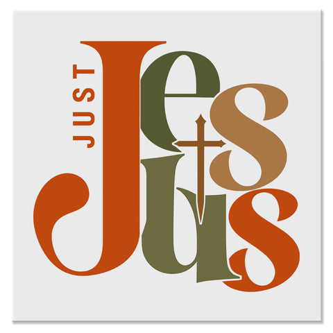 Just Jesus Retro Christian Faith Design - DTF Ready To Press Transfer