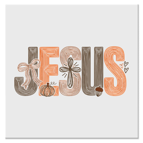 Jesus Floral Neutral Christian Faith Design - DTF Ready To Press Transfer