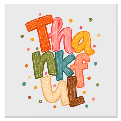 Thankful Colorful Fall Christian Design - DTF Ready To Press Transfer