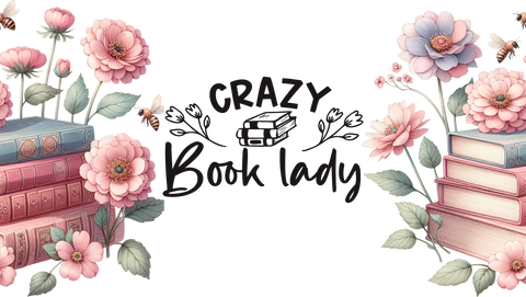 Crazy Book Lady Floral 16 oz Glass Jar, Book Lover Iced Coffee Cup with Bamboo Lid & Glass Straw, Reader Gift