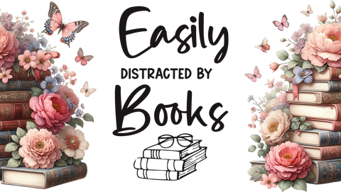 Easily Distracted by Books 16 oz Glass Jar, Book Lover Iced Coffee Cup with Bamboo Lid & Glass Straw, Reader Gift