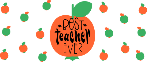 Best Teacher Ever 16 oz Glass Jar, Teacher Iced Coffee Cup with Bamboo Lid & Straw, Teacher Gift