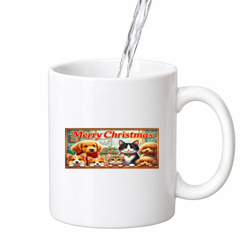 Merry Christmas Pets mug design
