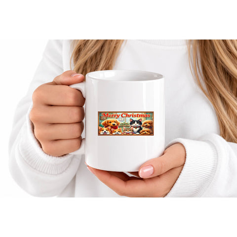 Merry Christmas Pets mug design