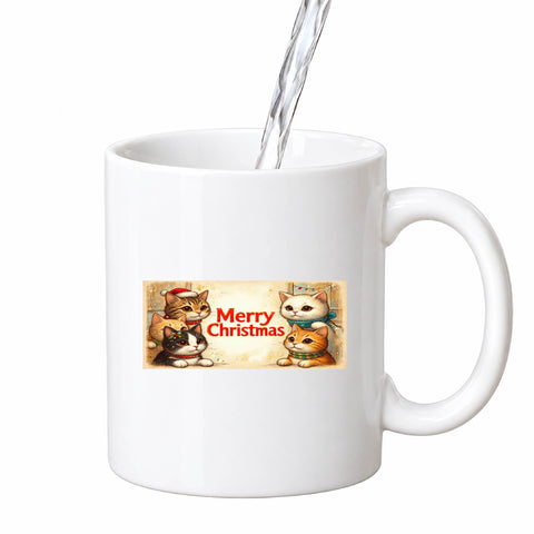 Merry Christmas Cats mug design