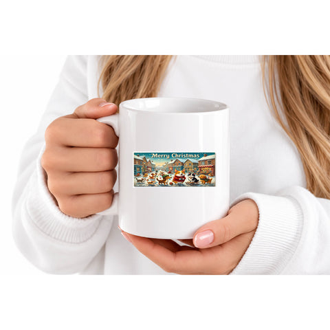 Merry Christmas Winter Pets mug design