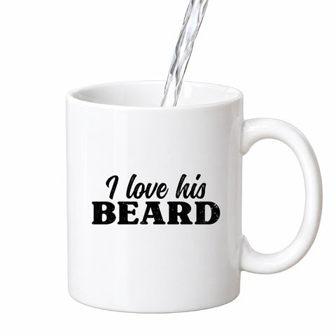 I Love His Beard mug design