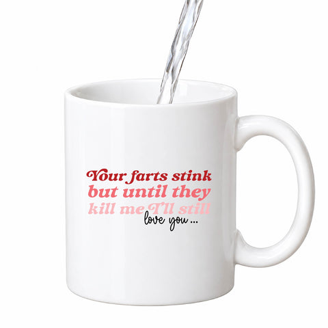 Your Farts Stink But I Still Love You mug design