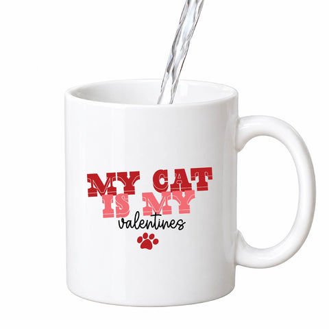 My Cat Is My Valentine mug design