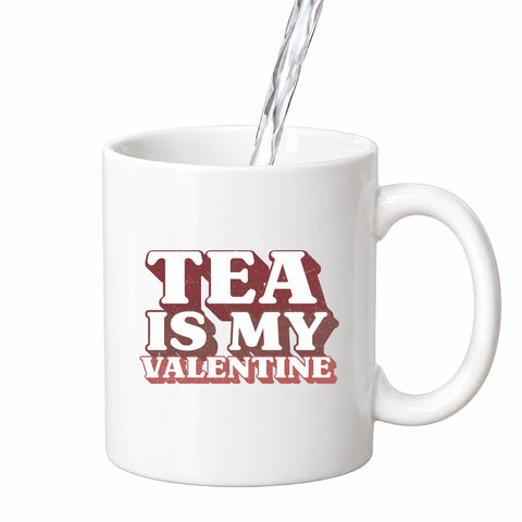 Tea Is My Valentine mug design