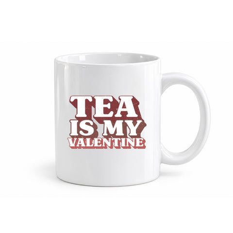 Tea Is My Valentine mug design