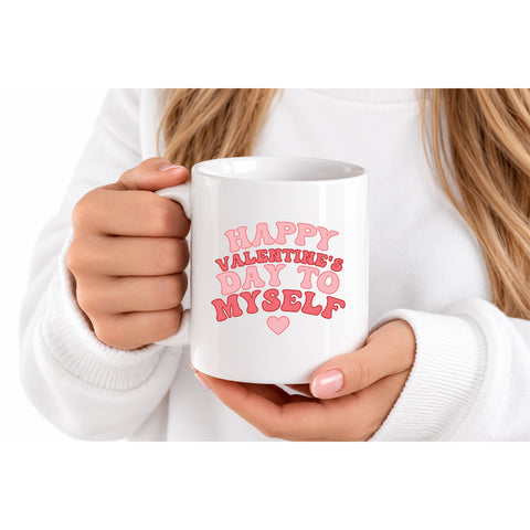 Happy Valentine's Day to Myself mug design