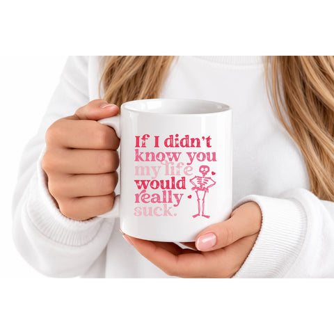 If I Didn't Know You My Life Would Suck mug design