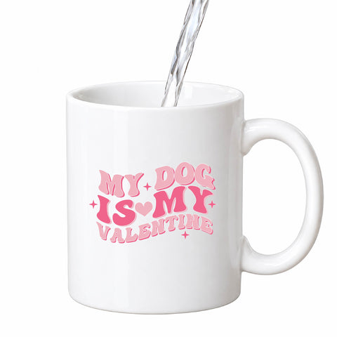 My Dog Is My Valentine mug design