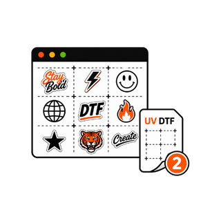 UV DTF Sticker Gang Sheet Builder (Option 2)