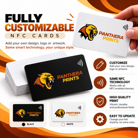 Custom NFC Business Card – Personalized Tap Card for Reviews, Social Media & Digital Links