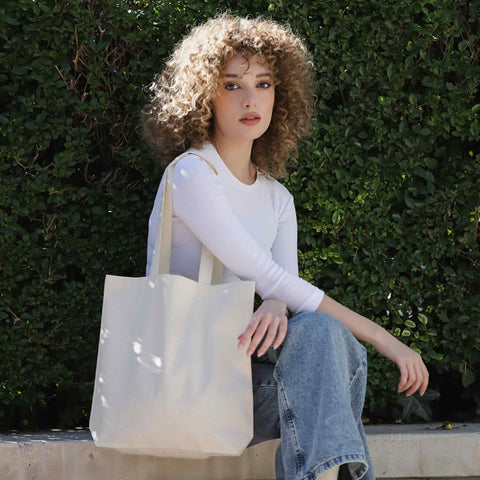Organic Cotton Canvas Tote Bag – Blank Reusable Eco-Friendly Tote