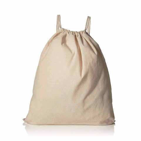 Organic Cotton Drawstring Backpack – Blank Eco-Friendly Gym Bag