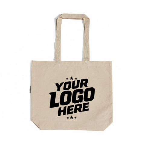Custom Logo Organic All-Day Canvas Tote – Reusable Tote Bag