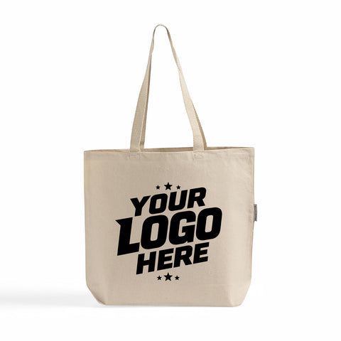 Custom Logo Organic All-Day Canvas Tote – Reusable Tote Bag
