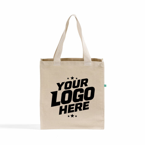 Custom Logo Recycled Canvas Trendy Shopper Tote – Eco-Friendly Tote Bag