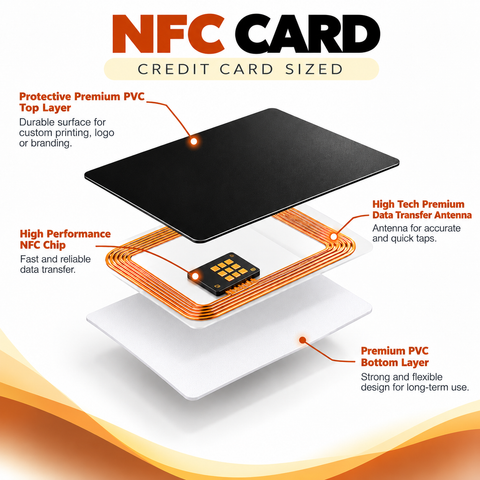 Custom NFC Business Card – Personalized Tap Card for Reviews, Social Media & Digital Links