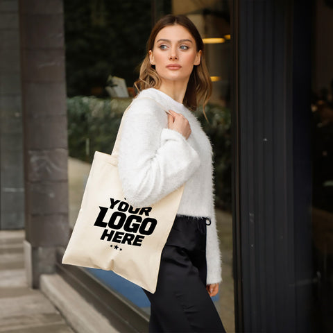 Custom Logo Basic Cotton Tote – Canvas Tote Bag
